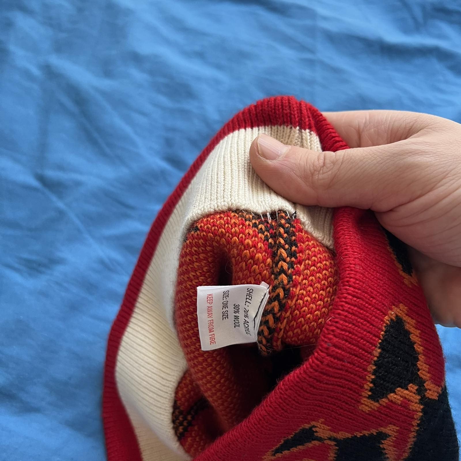 Other Vintage Y2K Fire Flames Rare Opium Beanie Hat Size ONE SIZE - 3 Thumbnail