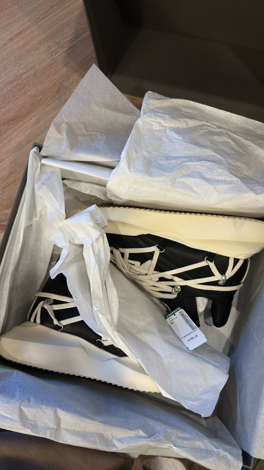 Rick Owens Mega lace geth runners mainline leather Size US 10 / EU 43 - 10 Thumbnail