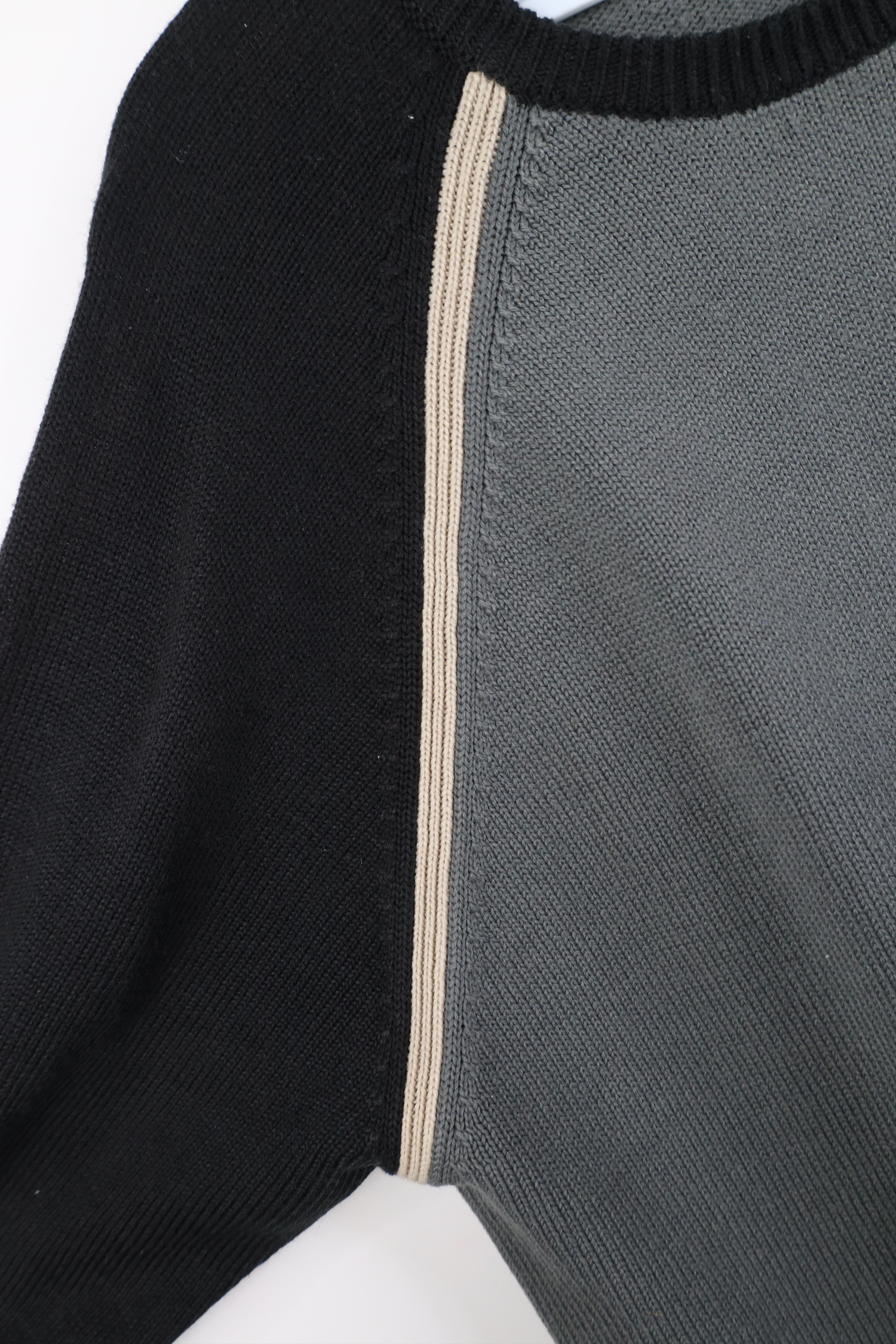 Vintage Vintage 90s Y2K Streetwear Ribbed Knit Crewneck Sweater Size US XL / EU 56 / 4 - 6 Thumbnail