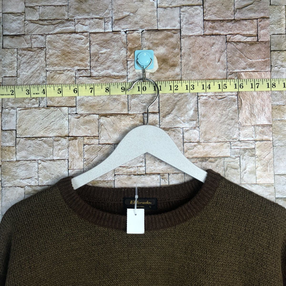 Homespun Knitwear × Japanese Brand Eldorada Brown vintage Knitwear #A206 Size US L / EU 52-54 / 3 - 4 Thumbnail