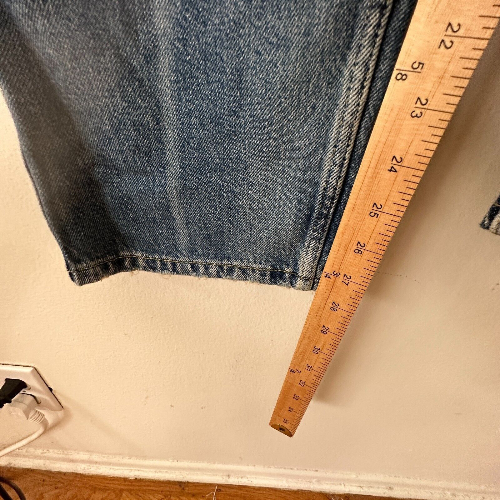 Lee NWT Lee Medium Blue High Rise Stovepipe Distressed Jeans 28 Size 28" / US 6 / IT 42 - 13 Thumbnail