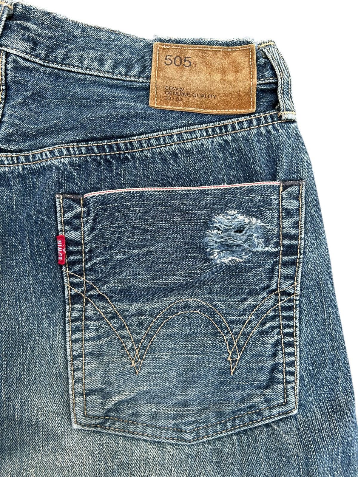 Kapital Vintage Edwin 505 Selvedge Distressed Denim Jeans Size US 33 - 10 Thumbnail