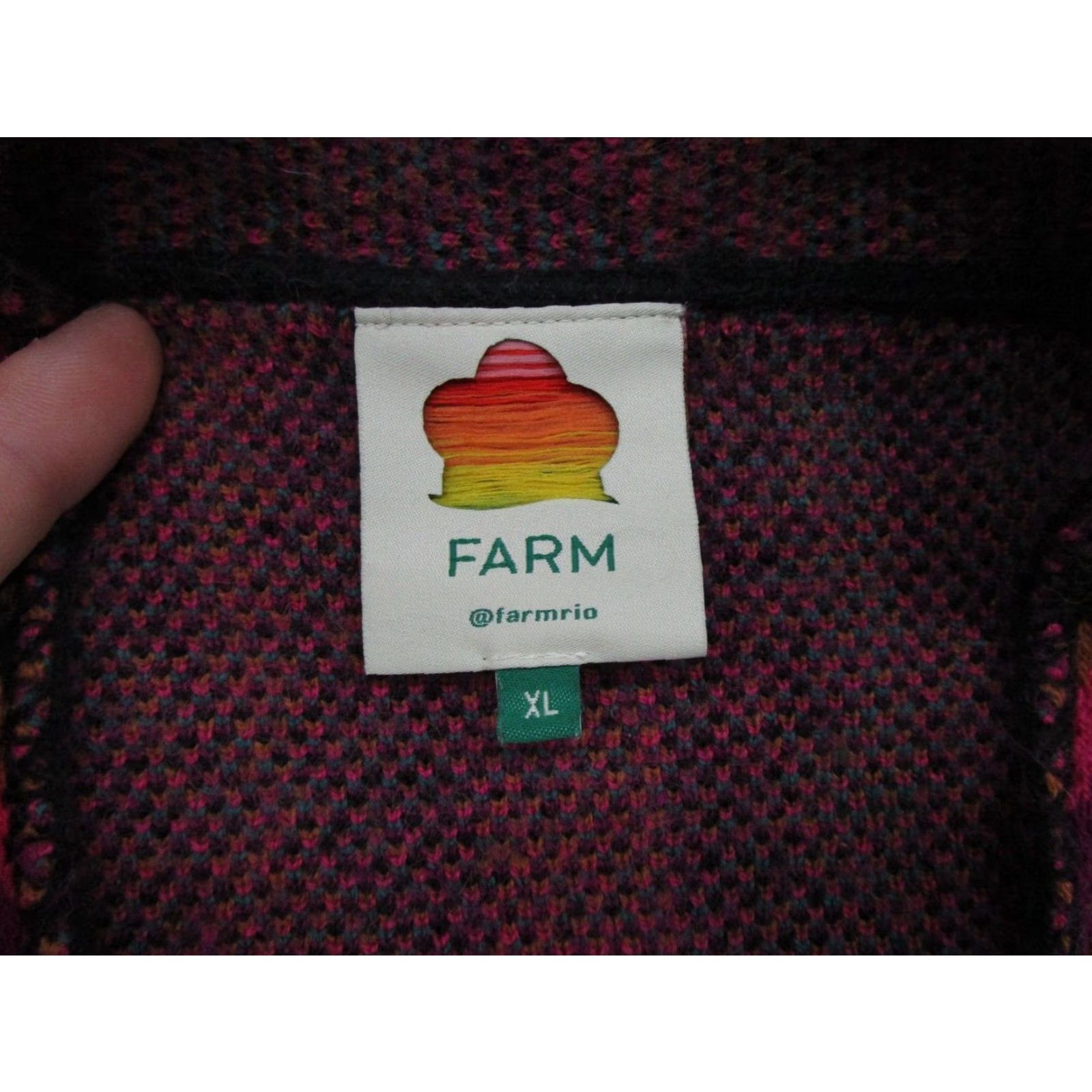 Anthropologie Farm Anthropology Cardigan XL Multicolor Aztec Southwestern Navajo Open Front Read Women Size XL / US 12-14 / IT 48-50 - 2 Thumbnail