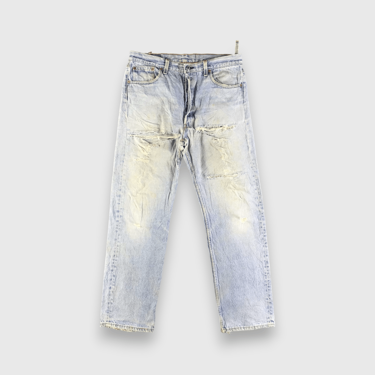 Levi's 90s Vintage Light Wash Levis 501 Jeans-J3738 Size US 34 / EU 50 - 1 Thumbnail