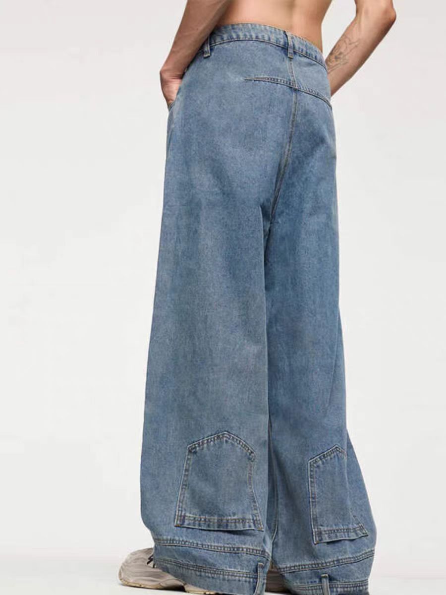 Japanese Brand × Jean Retro street baggy straight leg jeans Size US 30 / EU 46 - 3 Thumbnail