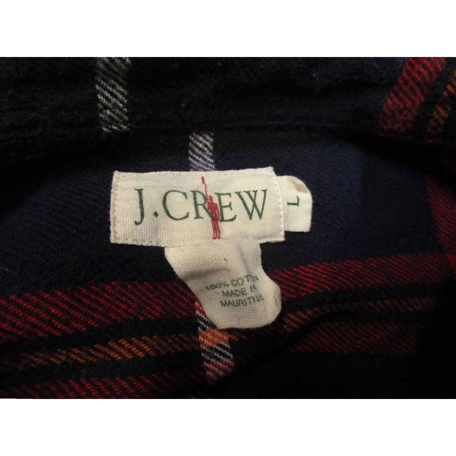 J.Crew VINTAGE J.CREW Shirt Men L Blue Plaid Oarsman Flannel Long Sleeve 90s Button-Up COTTON, KNIT, OUTDOOR Mens Size US L / EU 52-54 / 3 - 7 Thumbnail