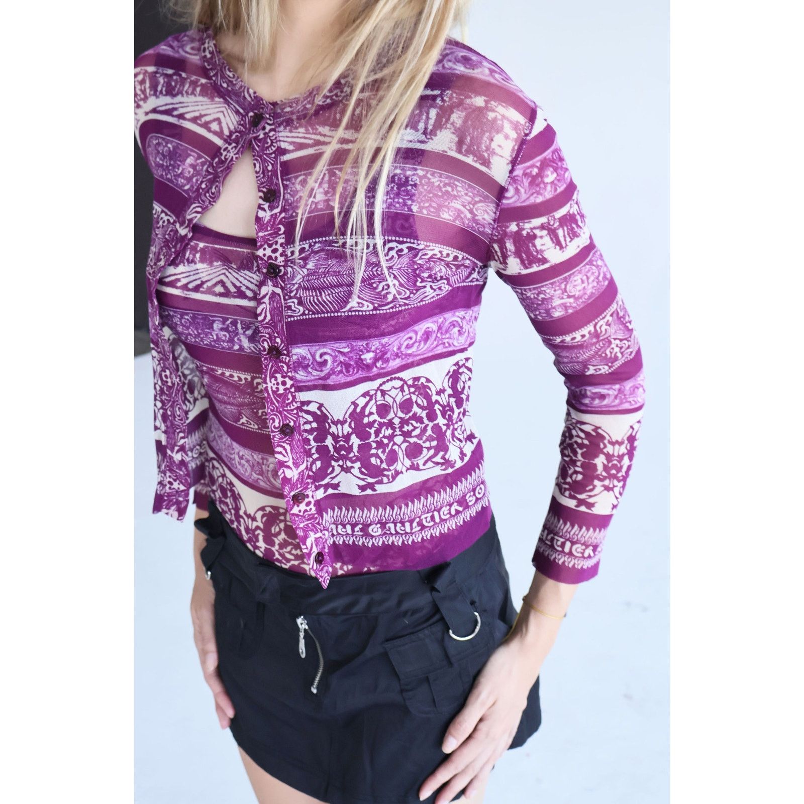 Jean Paul Gaultier Vintage Jean Paul Gaultier Purple Fish + Cherub Print Set Size M / US 6-8 / IT 42-44 - 5 Thumbnail
