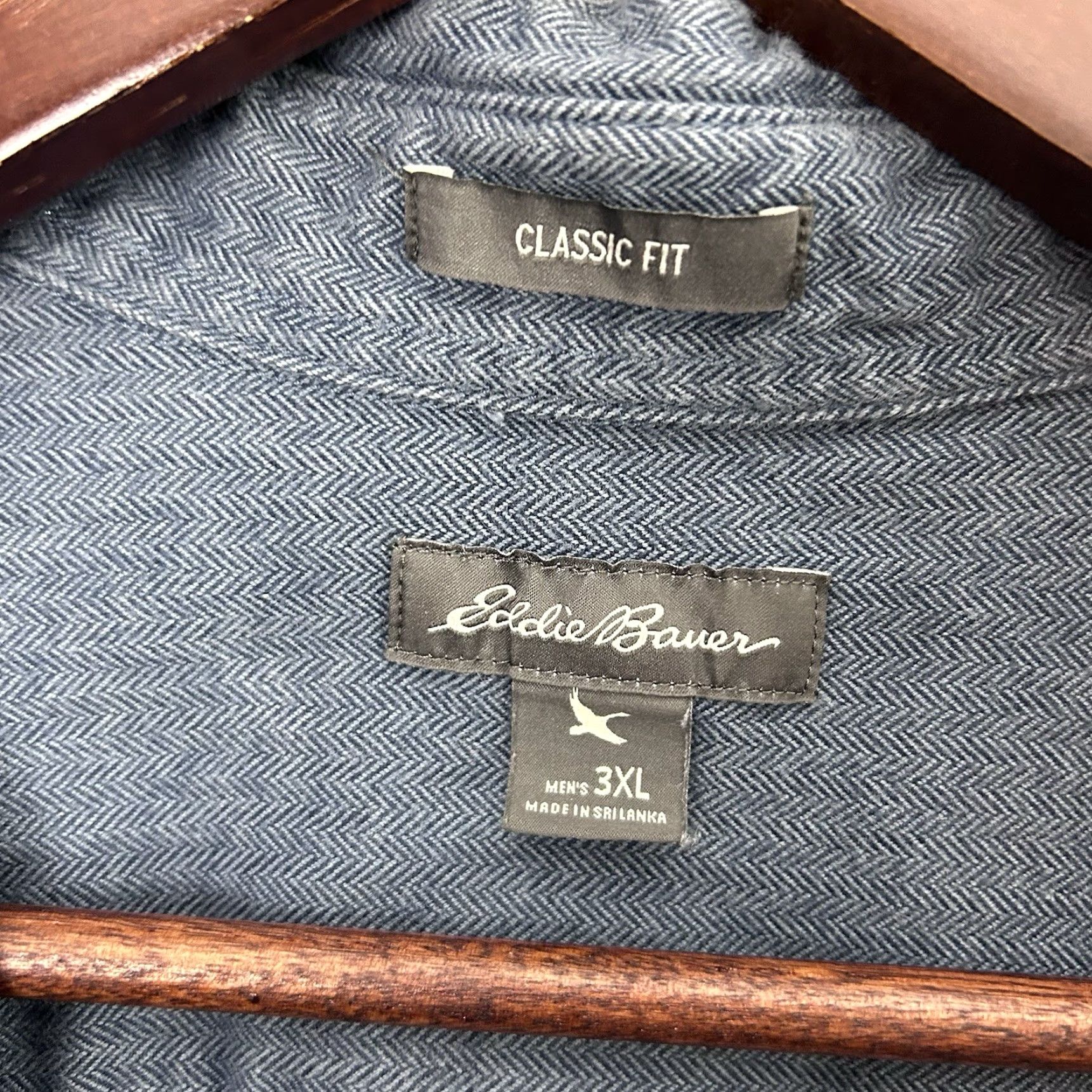 Eddie Bauer Eddie Bauer Blue Cotton Shirt 3XL Long Sleeve Classic Fit Men Button-Up Plaid Cotton Long Sleeve 3XL Blue Eddie Bauer Shirt Mens Regular Fit Size US XXL / EU 58 / 5 - 4 Thumbnail