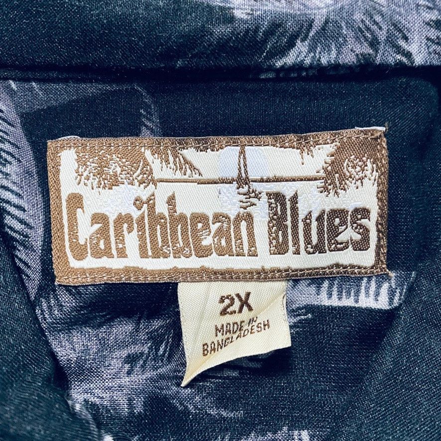 Caribbean Caribbean Blues palm print short sleeve button down Size US XXL / EU 58 / 5 - 4 Thumbnail