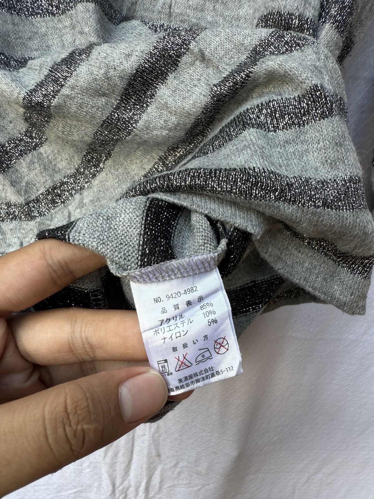 Hysteric Glamour Spinash Japanese Knit Glitter Striped Style Size US M / EU 48-50 / 2 - 8 Thumbnail