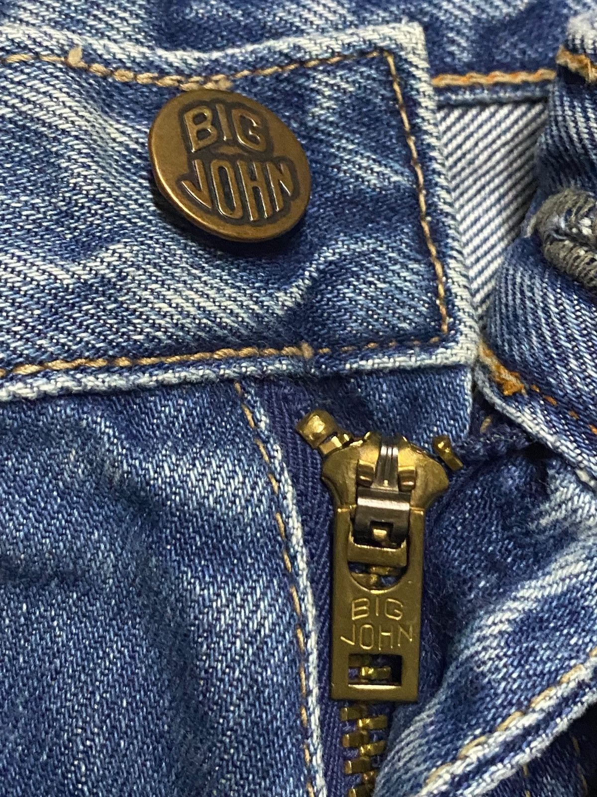 Big John Vintage Big John Blue Wash Distressed Flare Jeans Size US 27 - 7 Thumbnail