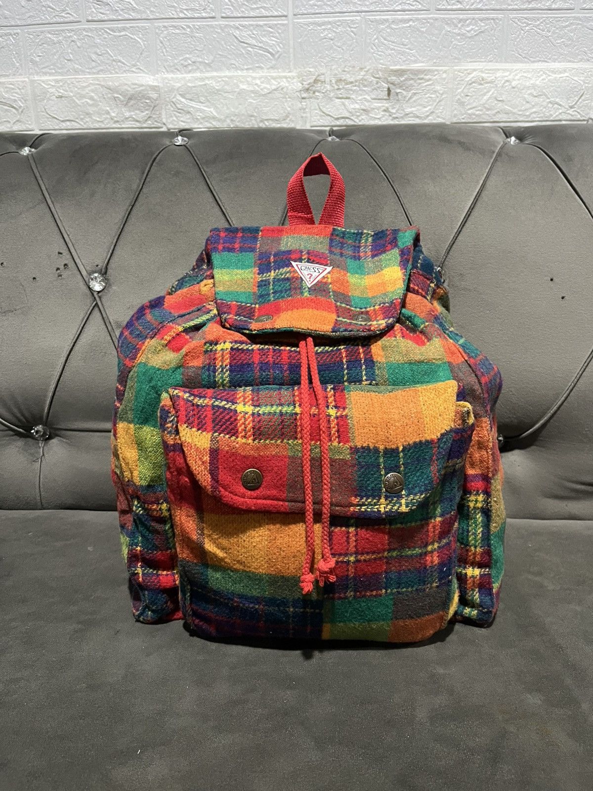 Guess Authentic Vintage GUESS Made in Usa Backpack Size ONE SIZE - 2 Thumbnail