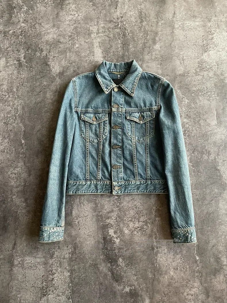 Saint Laurent Paris Saint Laurent Paris Crystal Note Print Denim Jacket Size US M / EU 48-50 / 2 - 1 Thumbnail
