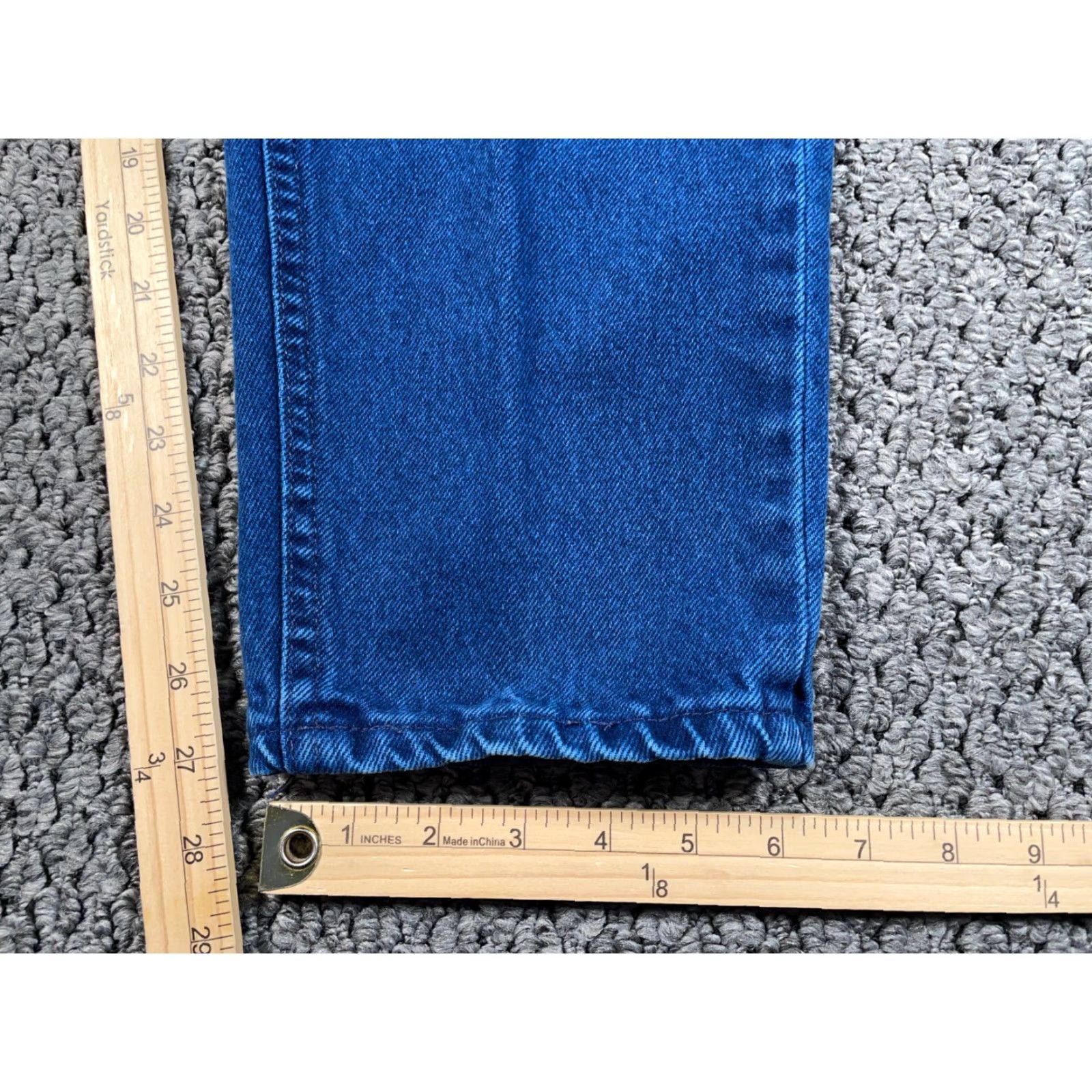 Lee VINTAGE Lee Jeans Women 18 Medium 32 x 27 Blue Denim High Waisted Tapered 5-Pocket 80s 90s Hipster Retro Womens Size 24" / US 00 / IT 34 - 6 Thumbnail