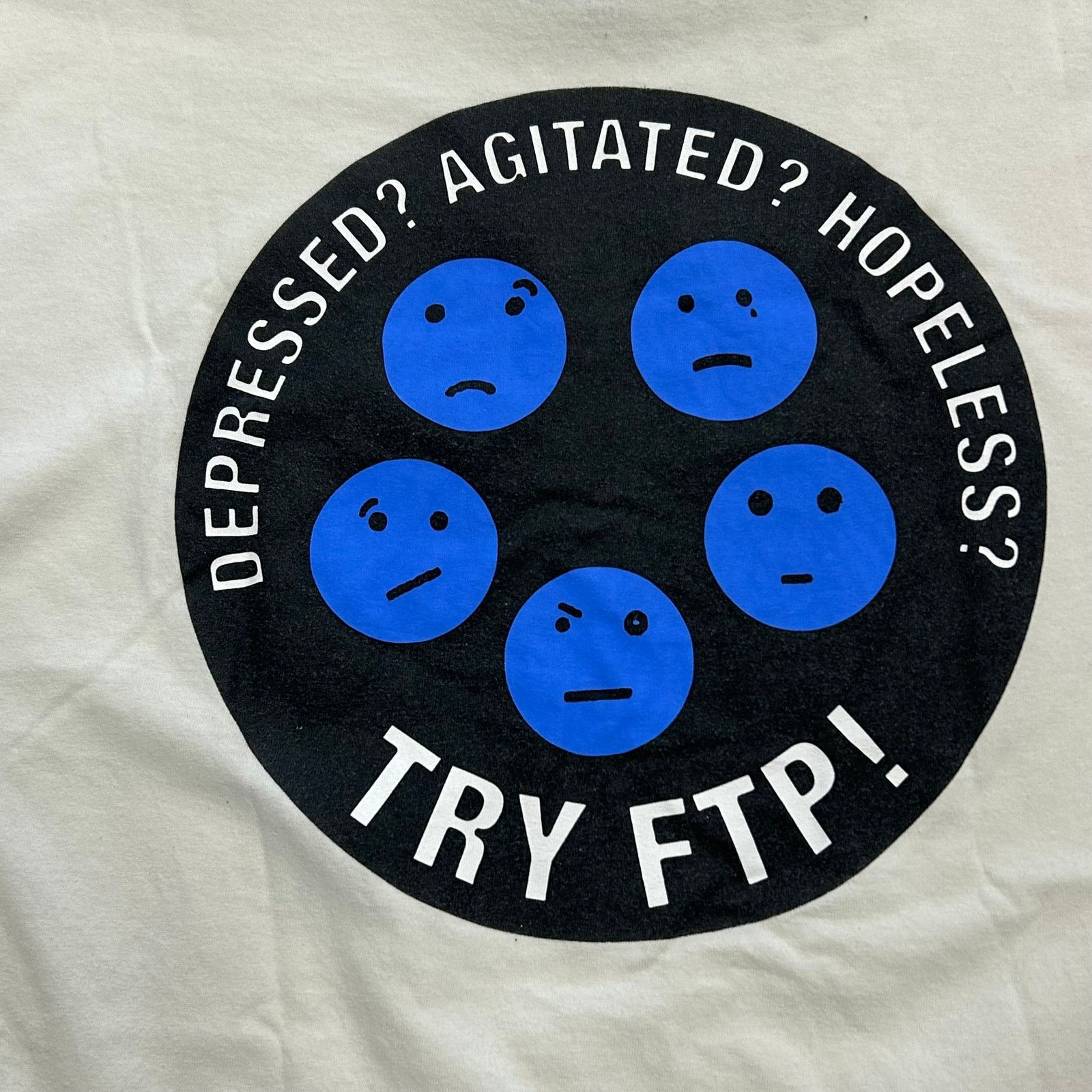 Fuck The Population FTP Depression Mentally Unstable Tee T Shirt Size Large L B4 Size US L / EU 52-54 / 3 - 6 Thumbnail