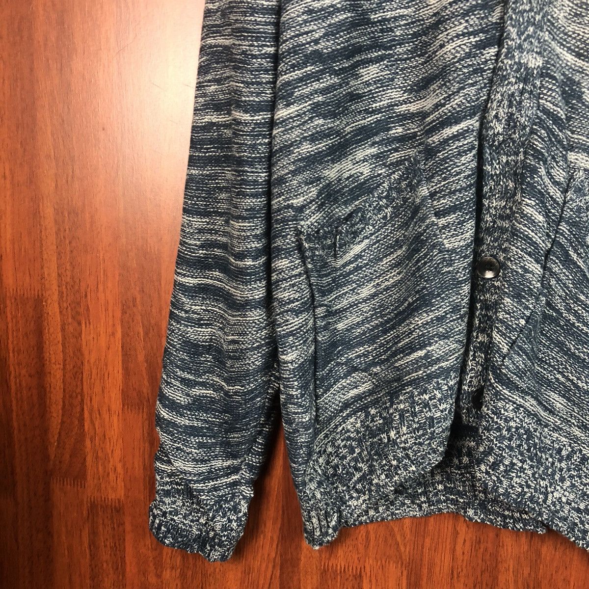Japanese Brand Cathrine Museum Blue vintage knitwear Cardigan #7495 Size XL / US 12-14 / IT 48-50 - 7 Thumbnail