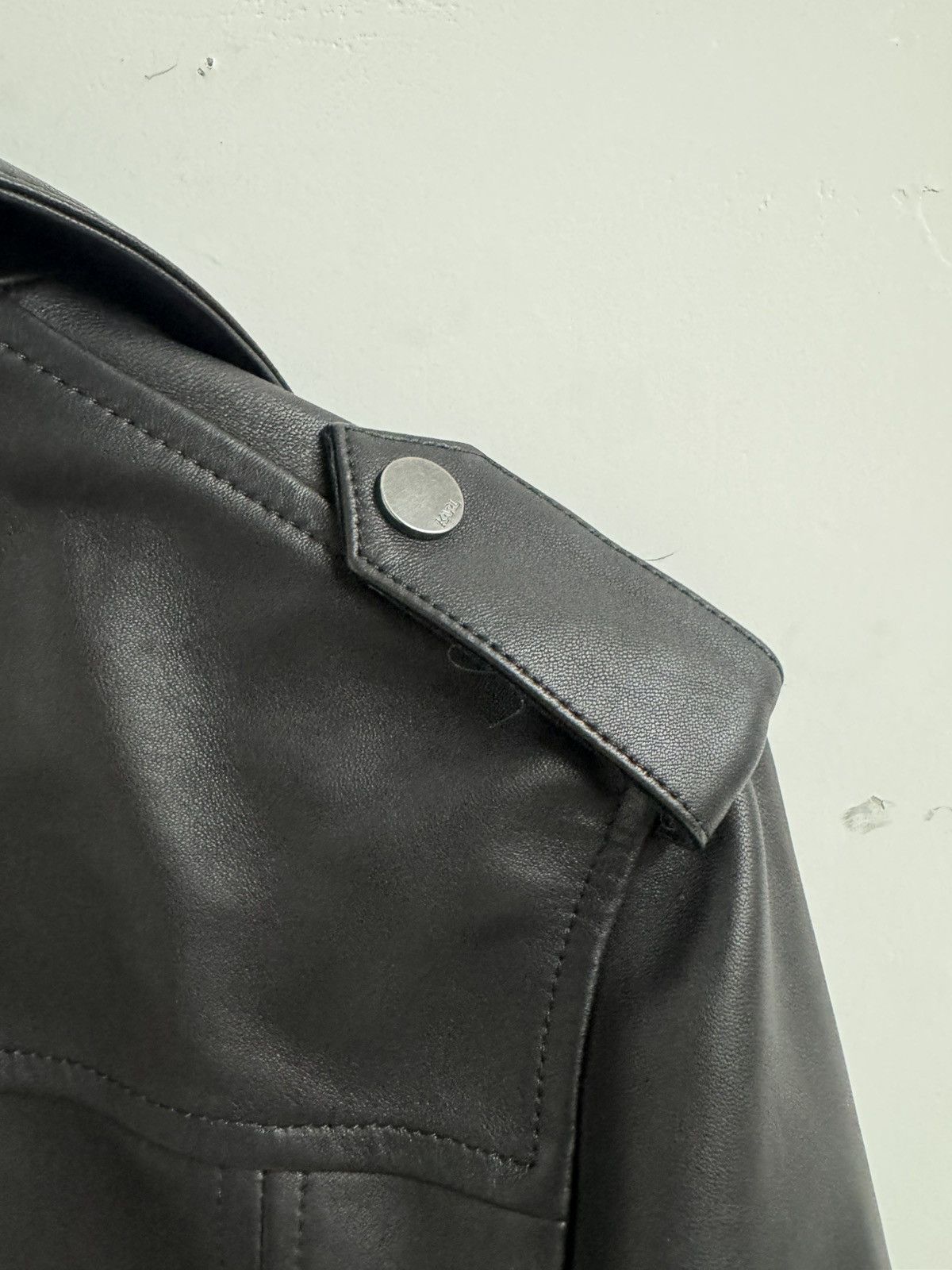 Karl Lagerfeld Karl Lagerfeld Black Leather Moto Jacket Size M Size US M / EU 48-50 / 2 - 12 Thumbnail