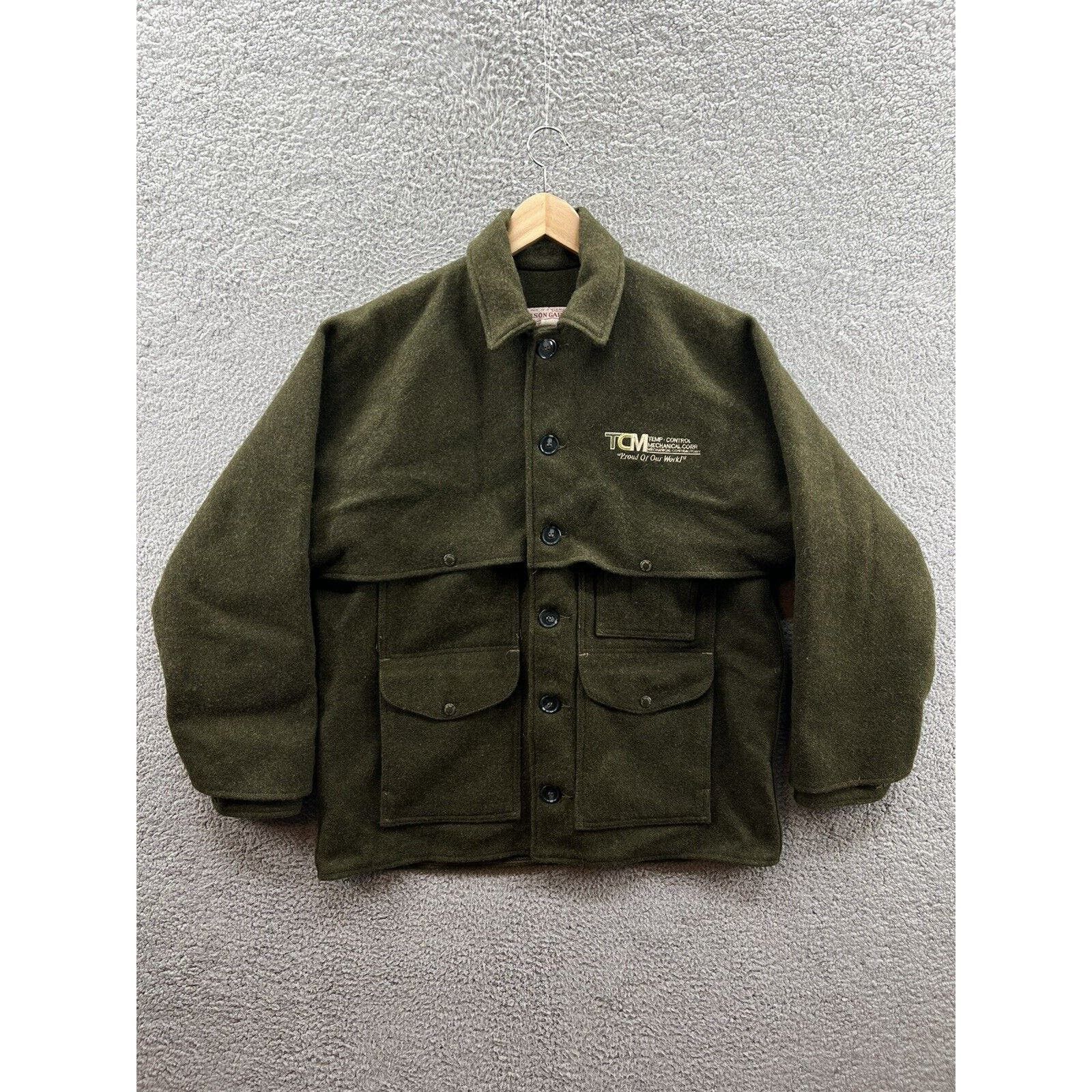 image of Filson Style 83 Wool Double Packer Green Mackinaw Coat 40 in Brown, Men's (Size XL)