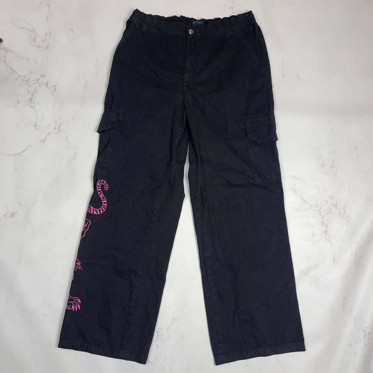 Asos Vintage Asos Cargo baggy pink tiger y2k streetwear Size US 34 / EU 50 - 4 Thumbnail