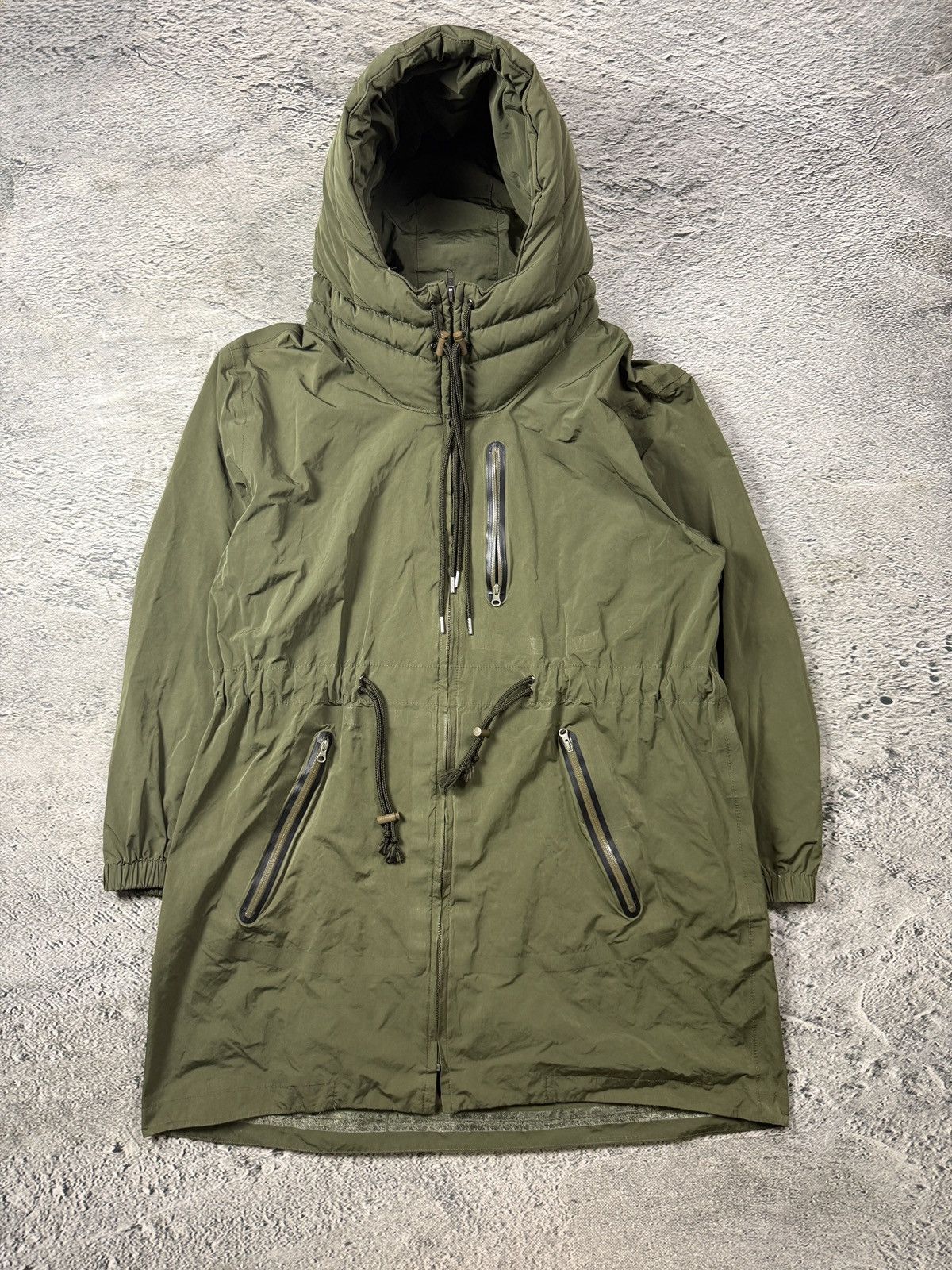 【Acne Studios】フーデッドモッズコート / オリーブ Acne Studios Charles Coat Olive Green | Grailed