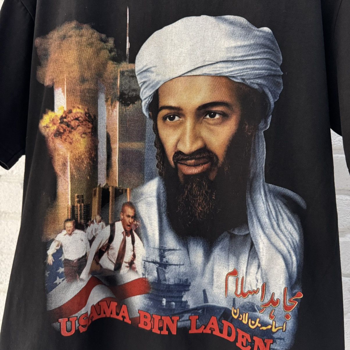 Vintage Osama Bin Laden Tee Size US L / EU 52-54 / 3 - 3 Thumbnail