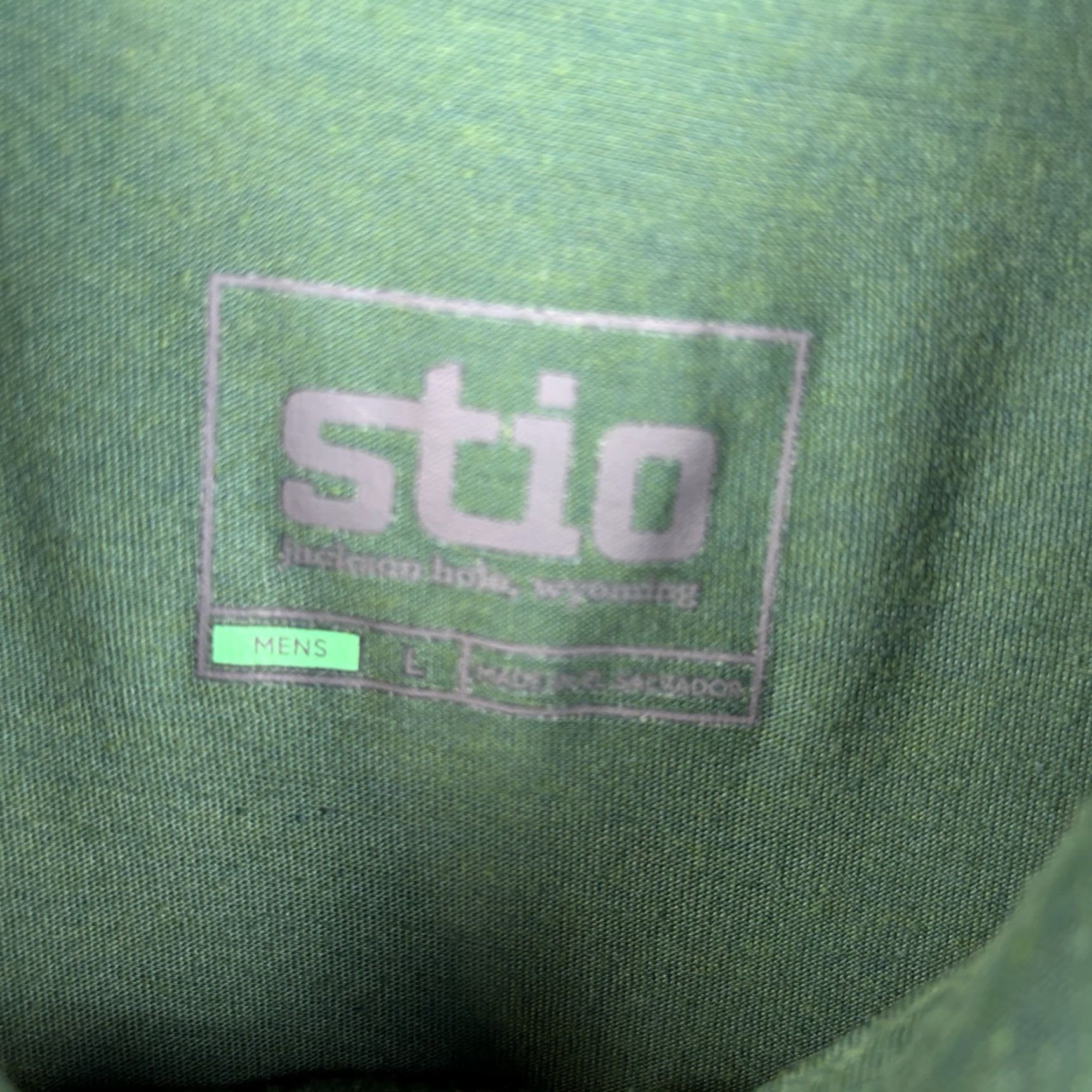 Vintage Stio Polo Shirt Mens L Green Jersey Golf Casual Short Sleeve Button Logo Pocket Stretch Lightweight Size US L / EU 52-54 / 3 - 2 Thumbnail