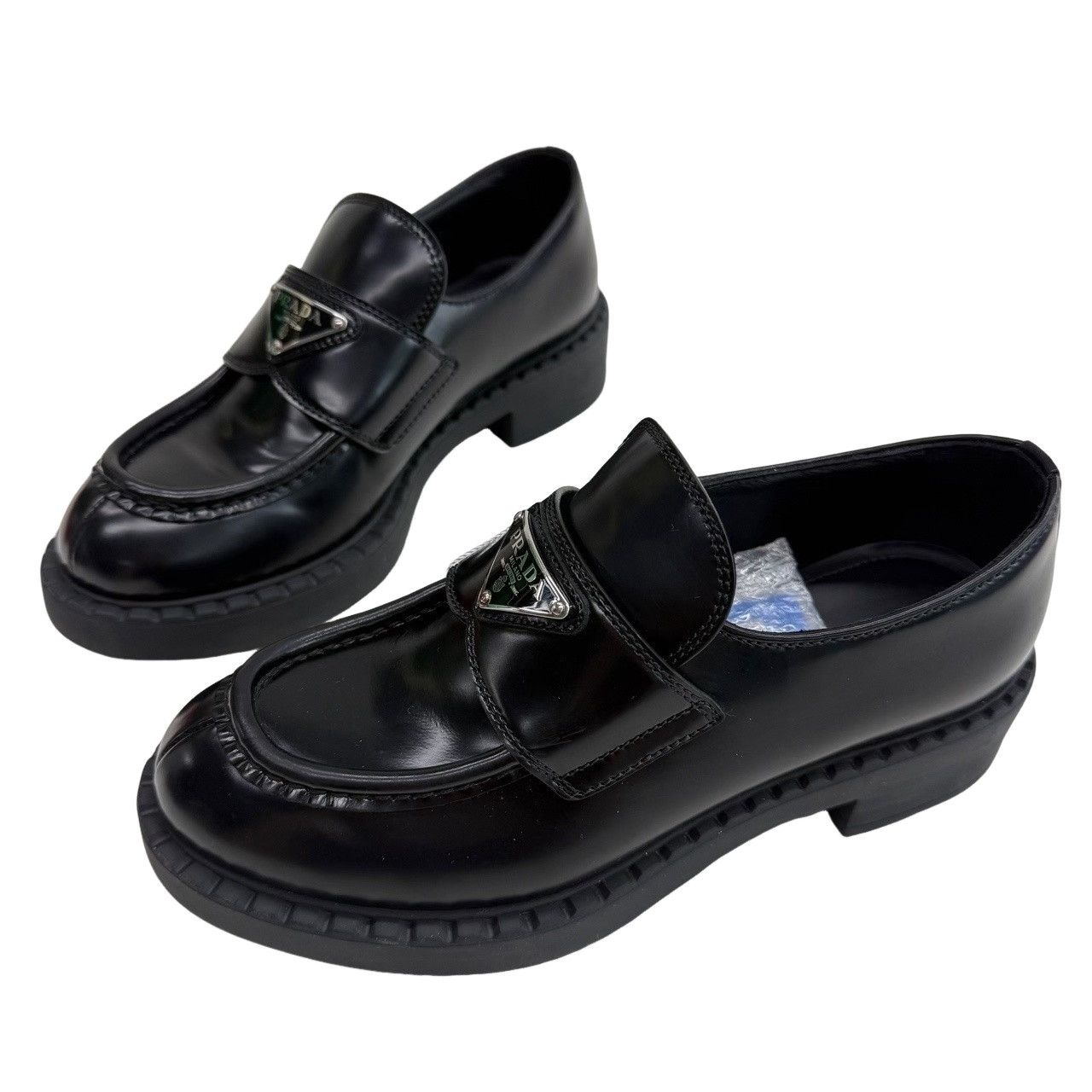 Prada Prada Triangle Logo Leather Loafers Size 35 Size US 5 / IT 35 - 1 Thumbnail