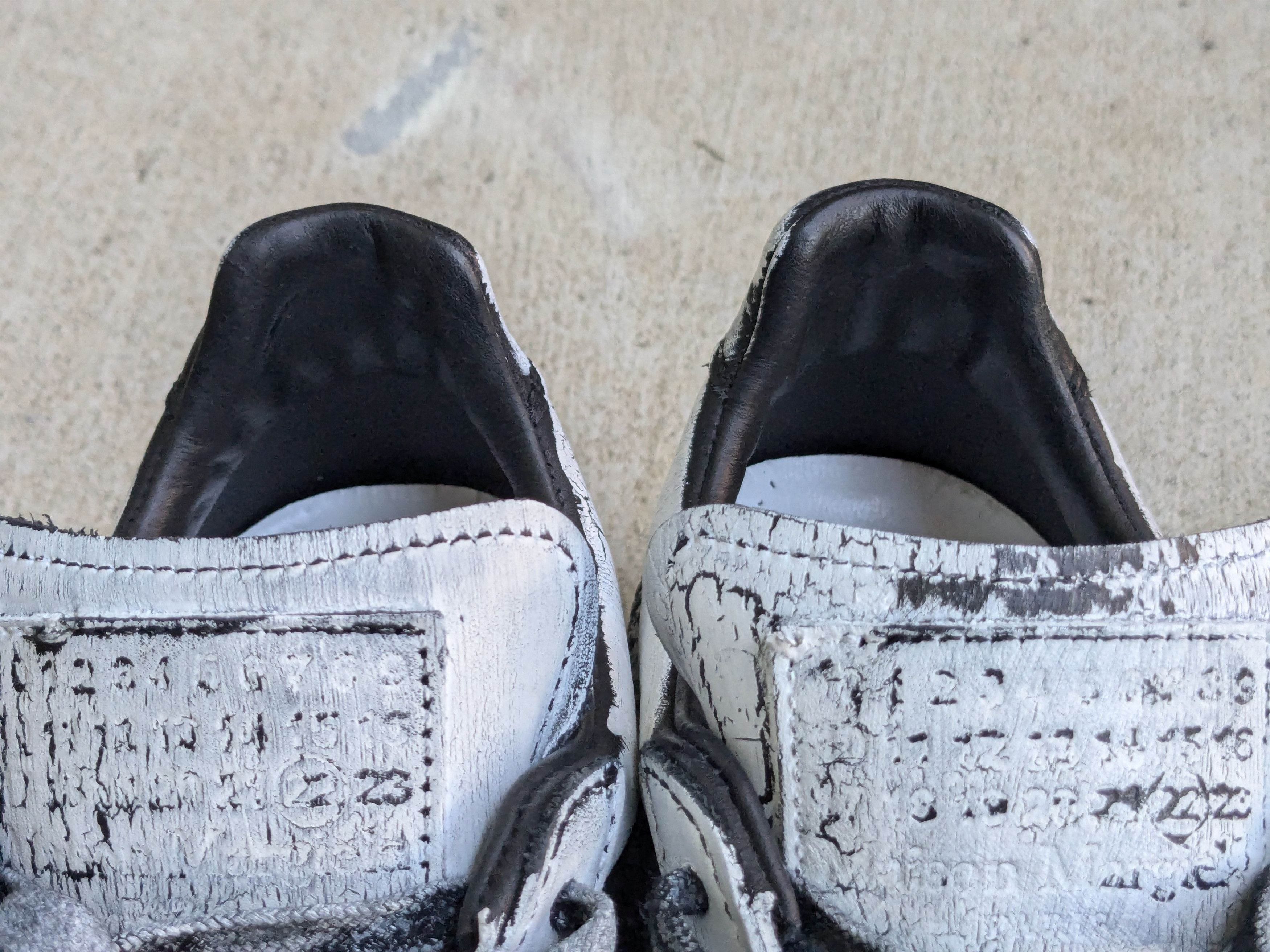 Maison Margiela Maison Margiela GAT White 8 41 Paint Low Tops Black Leather Size US 8 / EU 41 - 6 Thumbnail