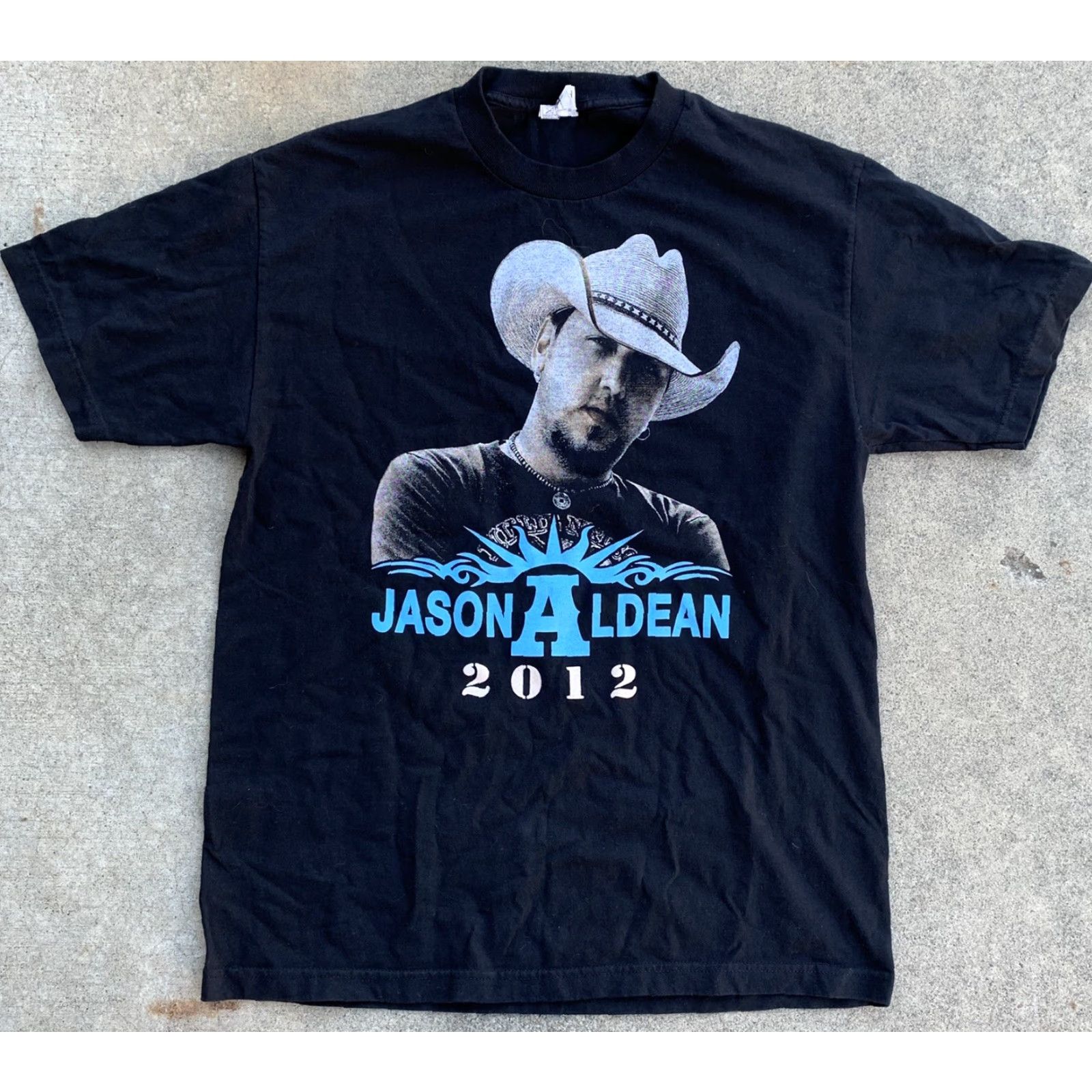 Vintage Jason Aldean 2012 With Special Guest Luke Bryan T-Shirt 2012 Tour Concert Tee L Black Men XS? Size US L / EU 52-54 / 3 - 7 Thumbnail