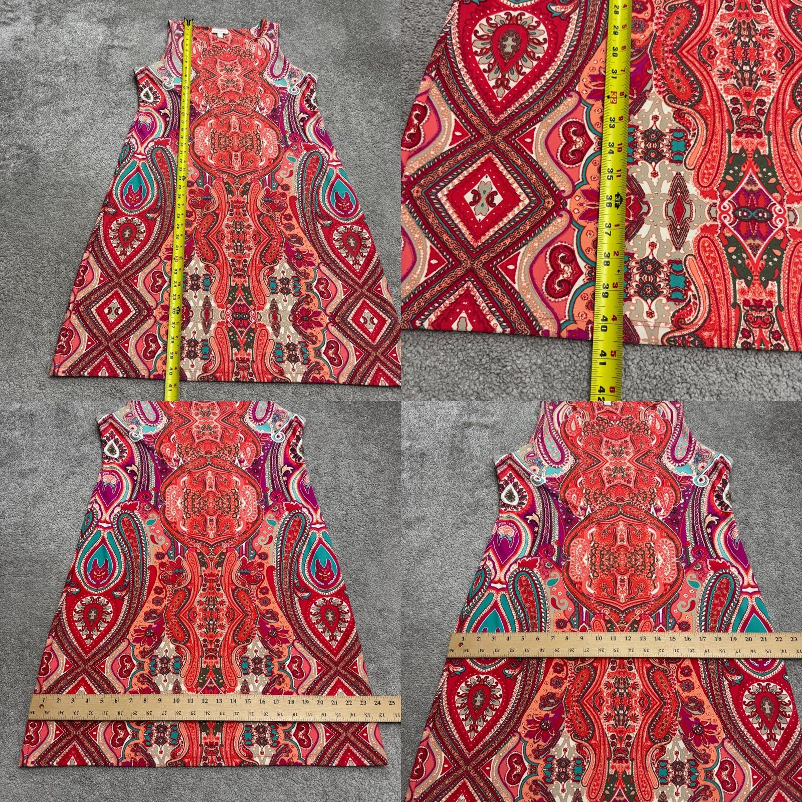Charter Club Charter Club Paisley Sleeveless Midi Shift Dress Womens XL Multicolor Nylon Boho Size XL / US 12-14 / IT 48-50 - 8 Thumbnail