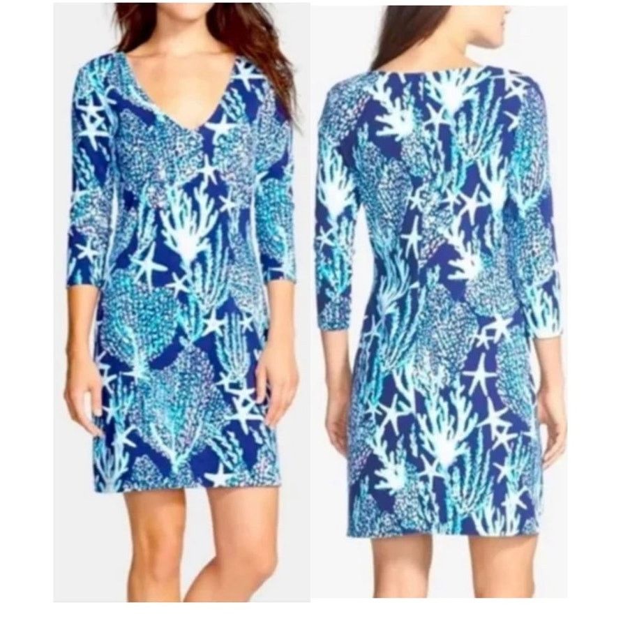 Lilly Pulitzer Lilly Pulitzer Clarke French Terry Mini Dress in Good Reef S Size S / US 4 / IT 40 - 1 Thumbnail