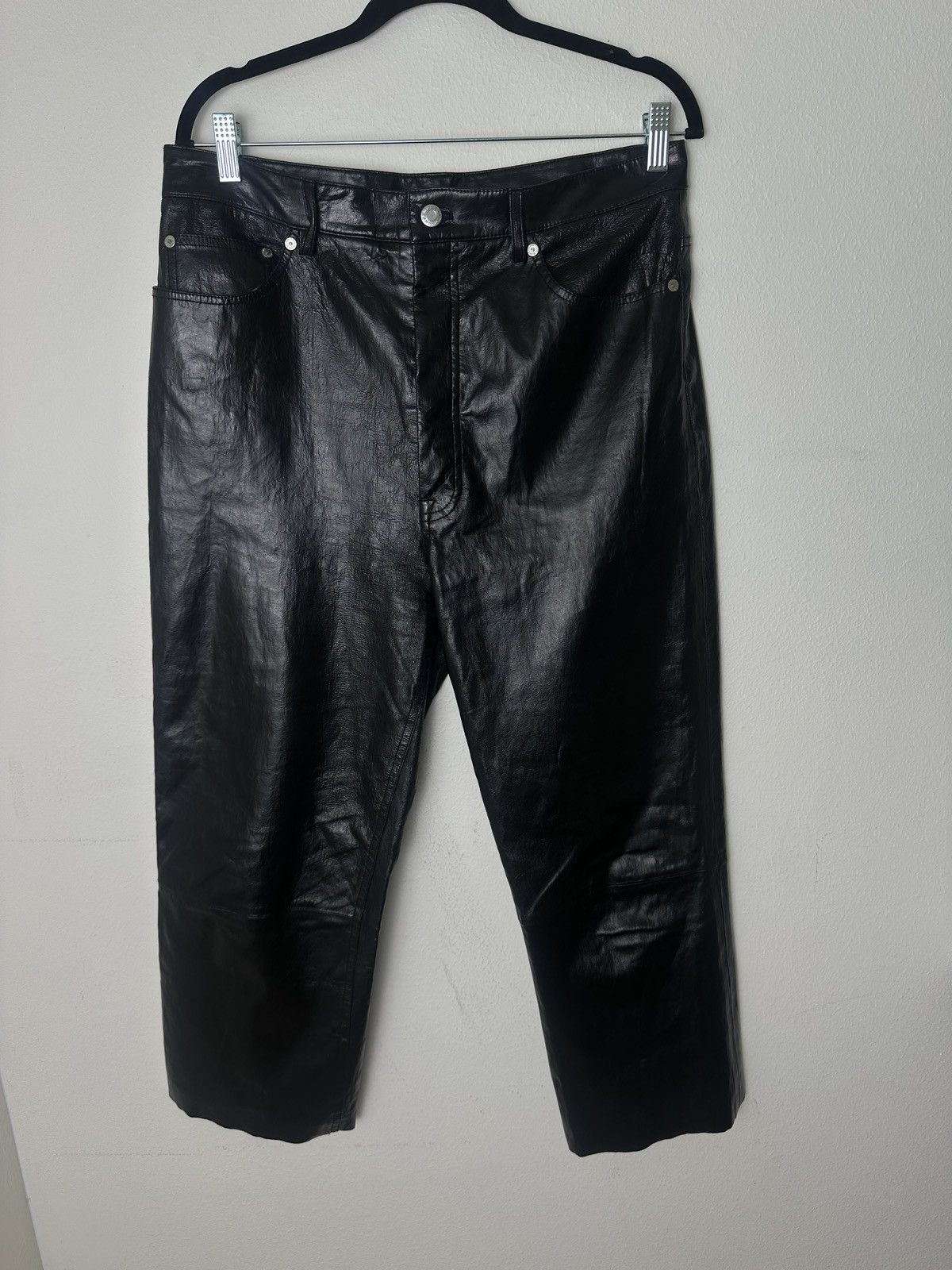 Helmut Lang Men's Leather Pants | Grailed