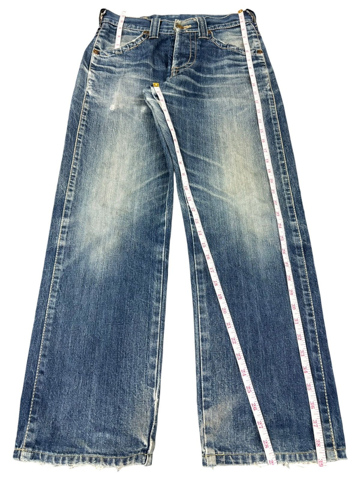 Lee Vintage Japanese Lee Union Made Mud Wash Distress Loose Jean Size US 29 - 12 Thumbnail