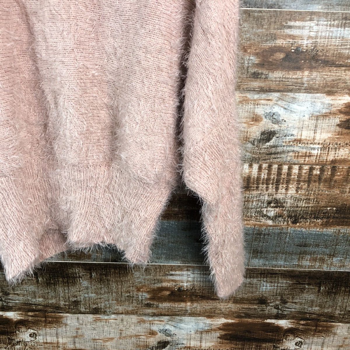 Homespun Knitwear DLL N’or Pink Mohair shaggy fur Knitwear #C420 Size XL / US 12-14 / IT 48-50 - 16 Thumbnail