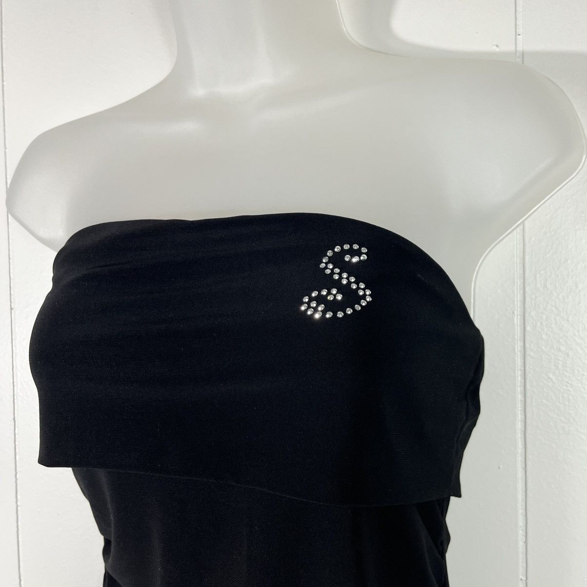 Other Wet Seal Vintage Y2K Black Tube Top Rhinestone Initial Top M Size M / US 6-8 / IT 42-44 - 2 Thumbnail