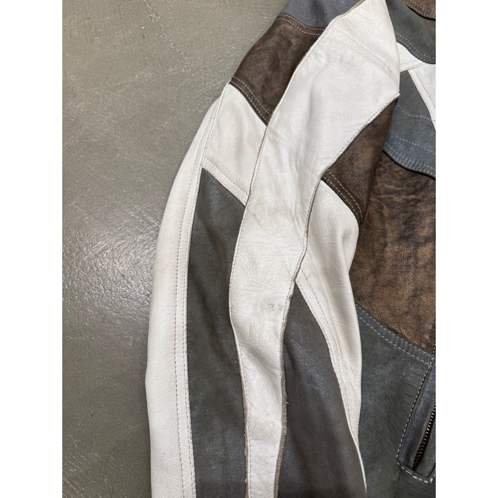 Roberto Cavalli S/S2004 Roberto Cavalli paneled biker leather jacket Size US L / EU 52-54 / 3 - 4 Thumbnail