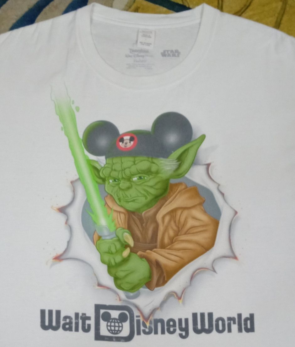 Cartoon Network × Disney × Star Wars Walt Disney World x Starwars : Yoda Mirror Print T-shirt Size US L / EU 52-54 / 3 - 4 Thumbnail