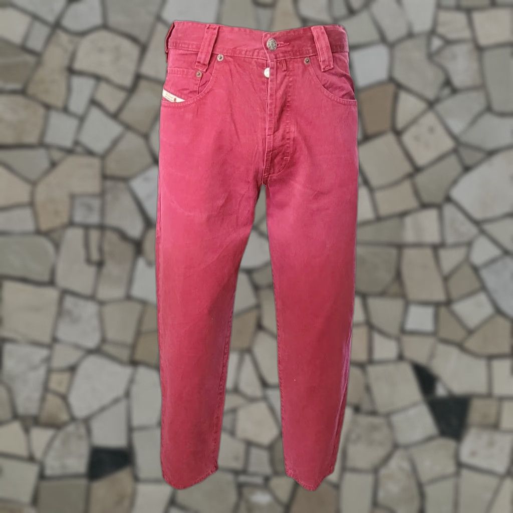 Diesel Diesel Saddle Vintage Red Jeans – W28 L29 – Italy | Women | Regular | Jeans | Red | 28x29 | Saddle Series | Vintage | 90s? Size 28" / US 6 / IT 42 - 1 Thumbnail