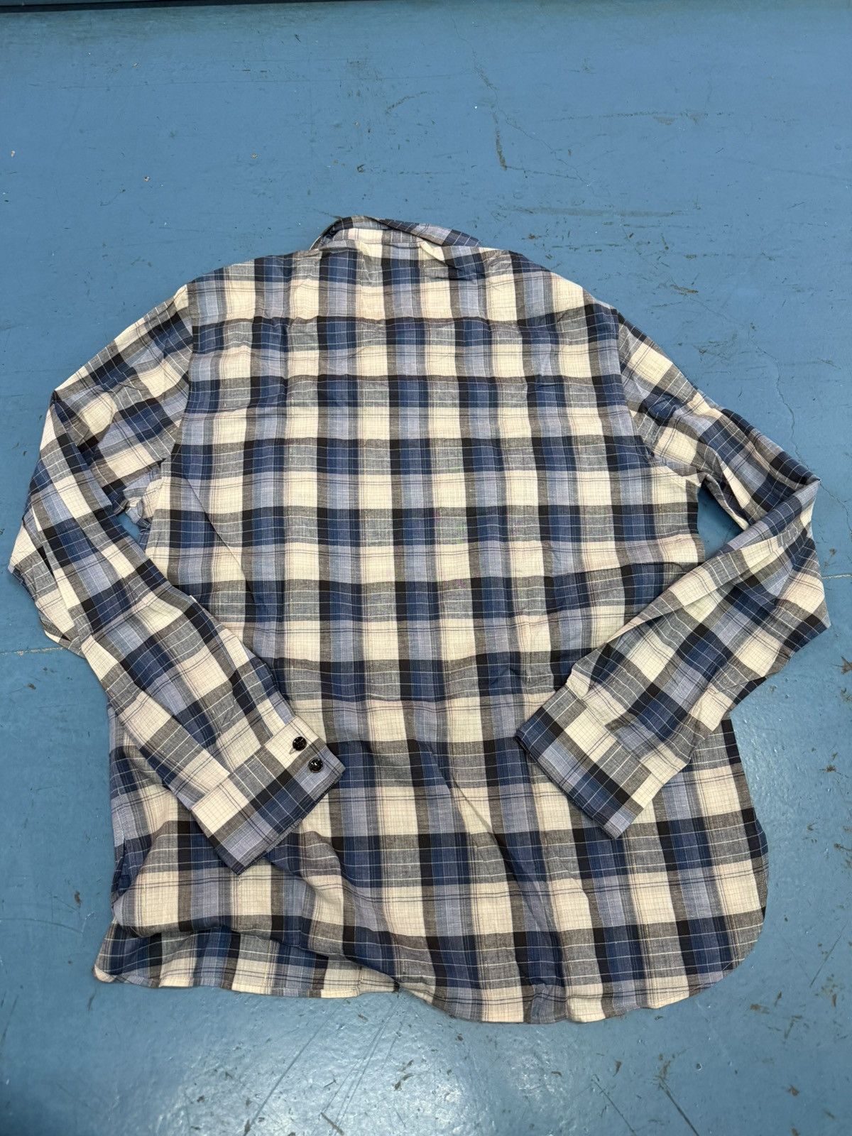 Saint Laurent Paris SAINT LAURENT FW14 BLUE CHECKERED SHIRT Size US L / EU 52-54 / 3 - 2 Thumbnail