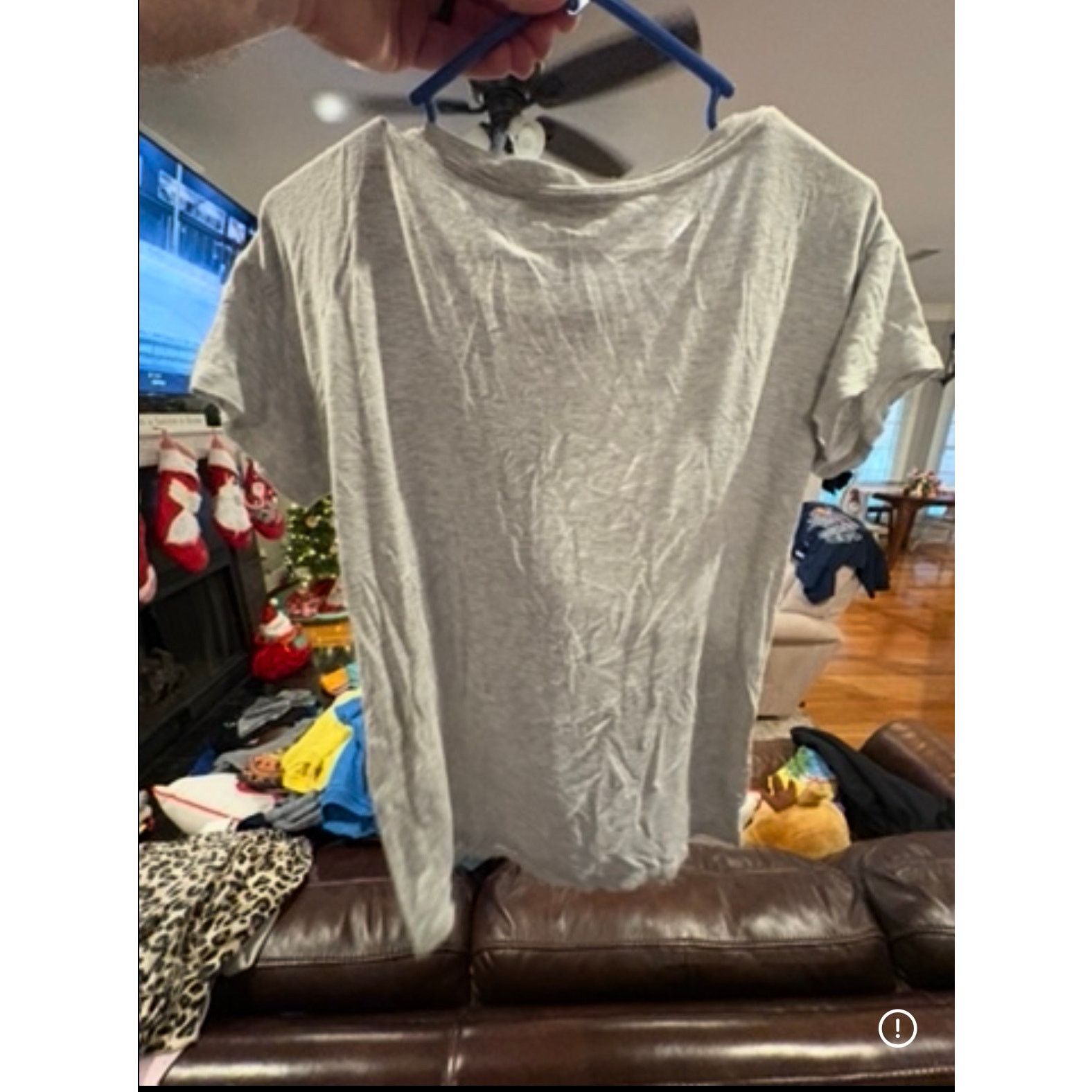 Loft LOFT Women’s Light Gray Short Sleeve Scoop Neck Size Small Size S / US 4 / IT 40 - 4 Thumbnail