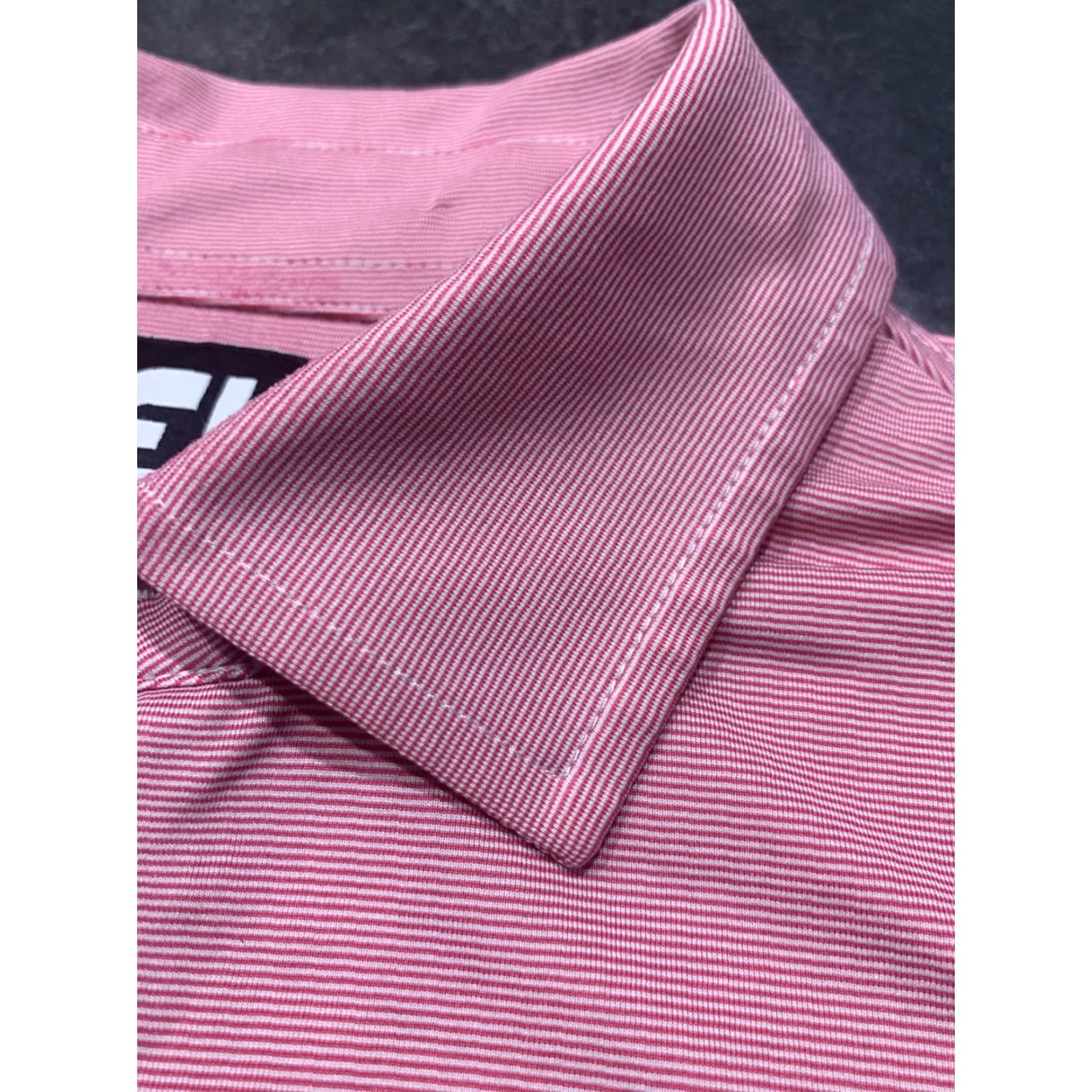 Footjoy FootJoy Performance Golf Polo Shirt Mens Medium Pink Striped Activewear Size US M / EU 48-50 / 2 - 5 Thumbnail