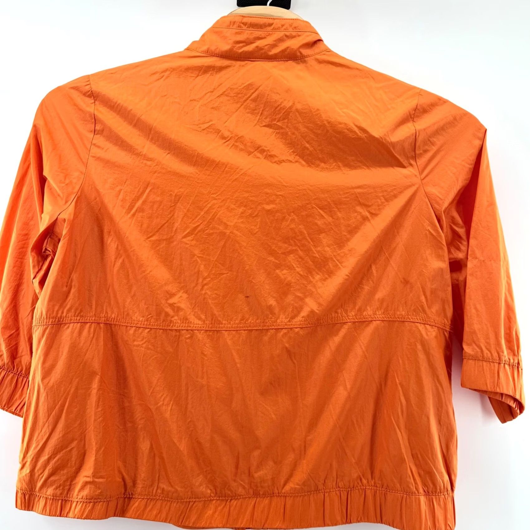 Vintage Zenergy Chico's Jacket Orange Three-Quarter Sleeve Lightweight Nylon Button Front Pocket - Women XL Size XL / US 12-14 / IT 48-50 - 2 Thumbnail