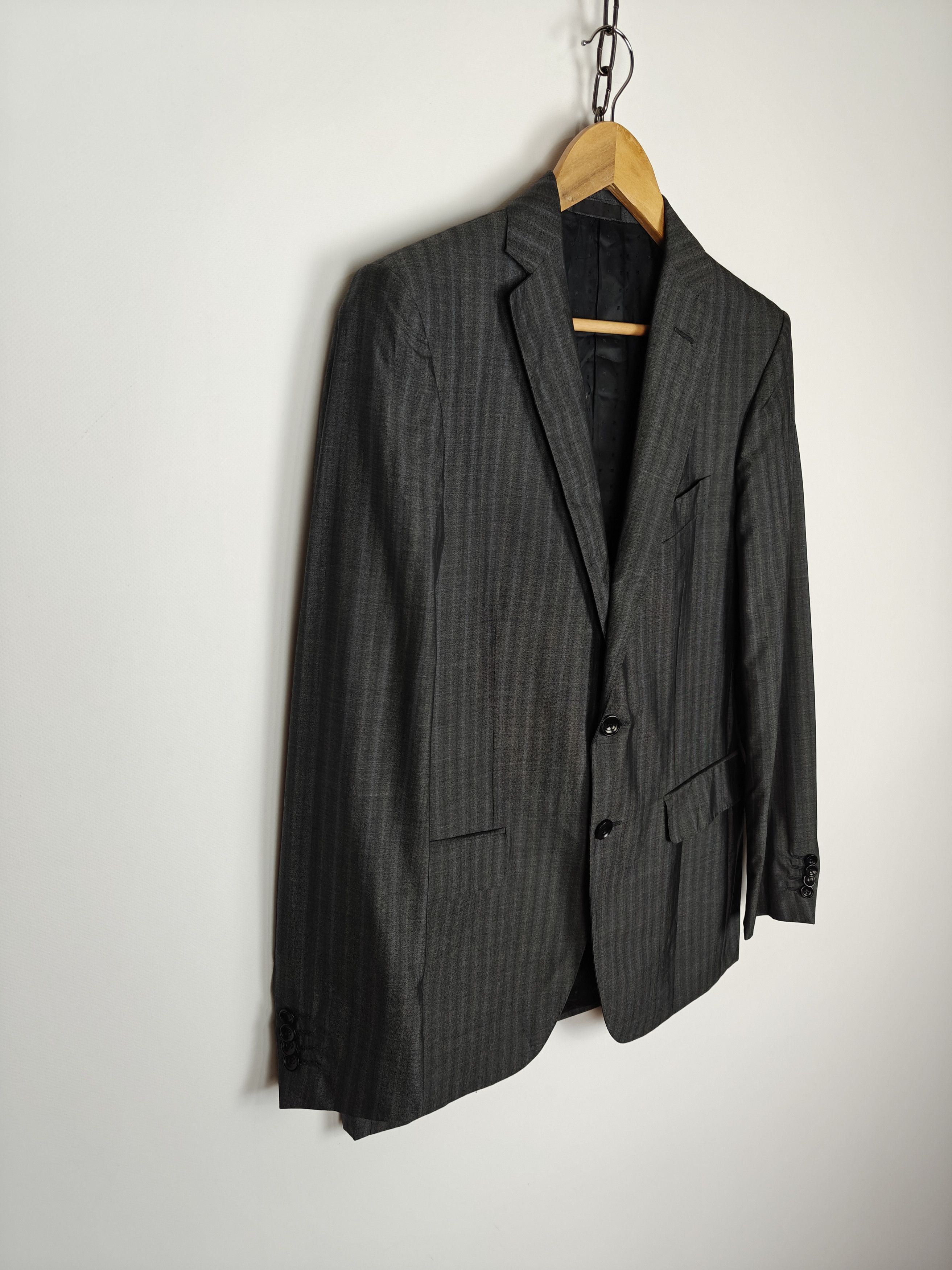 Pal Zileri Lab. Pal Zileri Italy Blazer Jacket Wool/Silk Gray size 48R Size 48R - 4 Thumbnail