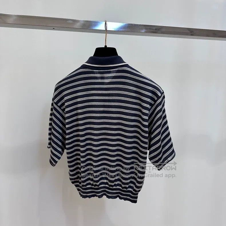 Brunello Cucinelli Brunello Cucinelli Knitted striped polo shirt T-shirt Size XS / US 0-2 / IT 36-38 - 2 Thumbnail