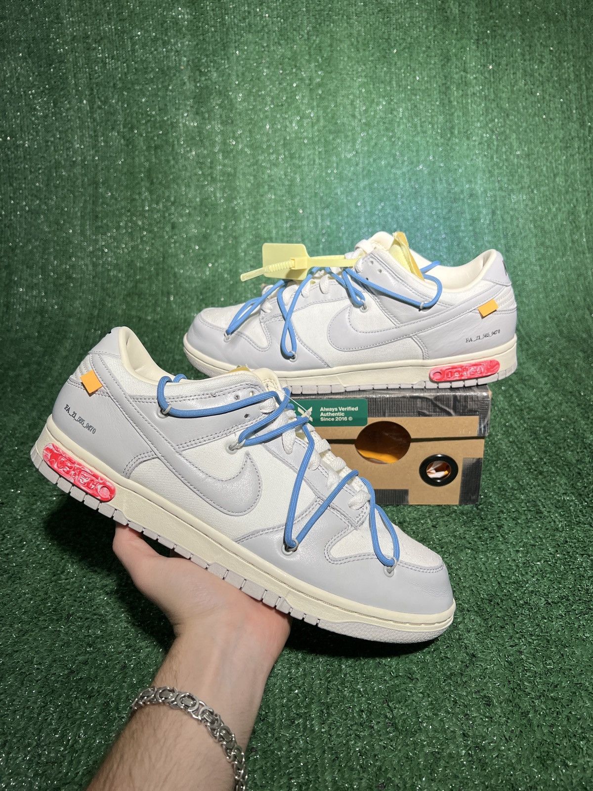 image of Nike Dunk Low Off White Lot 05 Of 50 Size 11 Shoes in Grey, Men's