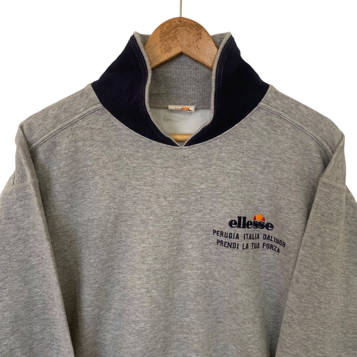 Vintage Ellesse Vintage Sweatshirt 90s Streetwear Medium Size US M / EU 48-50 / 2 - 2 Thumbnail