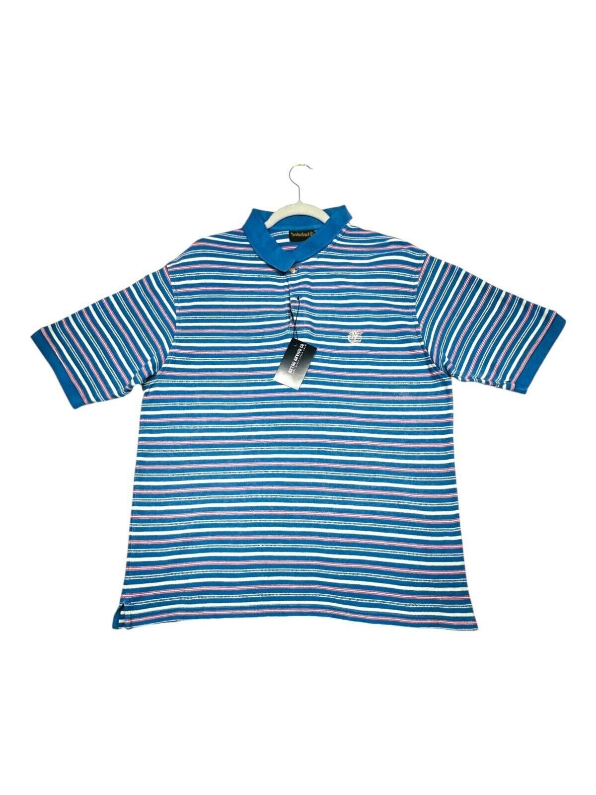 Timberland Timberland Polo Shirt Men's UK Size L Blue Striped Size US L / EU 52-54 / 3 - 2 Thumbnail