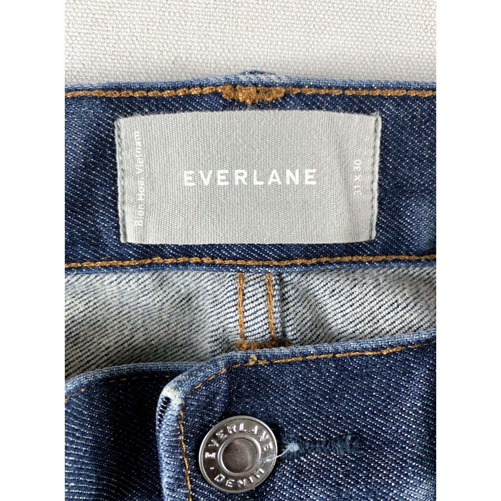 Everlane EVERLANE JEANS WOMENS 31X30 BLUE SLIM ATHLETIC (FLAT LAY IS 32X26) Size 24" / US 00 / IT 34 - 5 Thumbnail