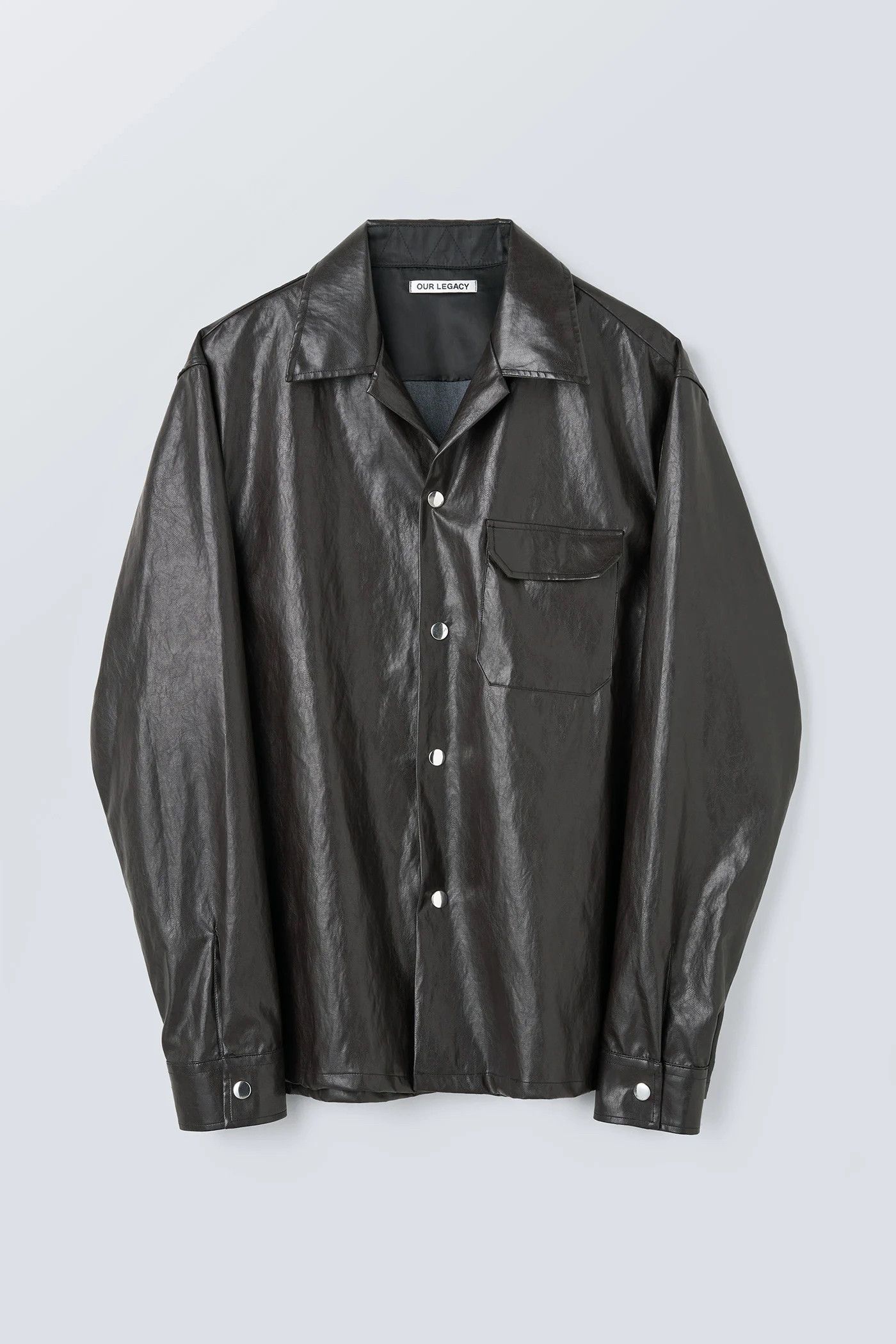 Our Legacy Our Legacy Brown Fake Leather Shirt Size US S / EU 44-46 / 1 - 6 Thumbnail