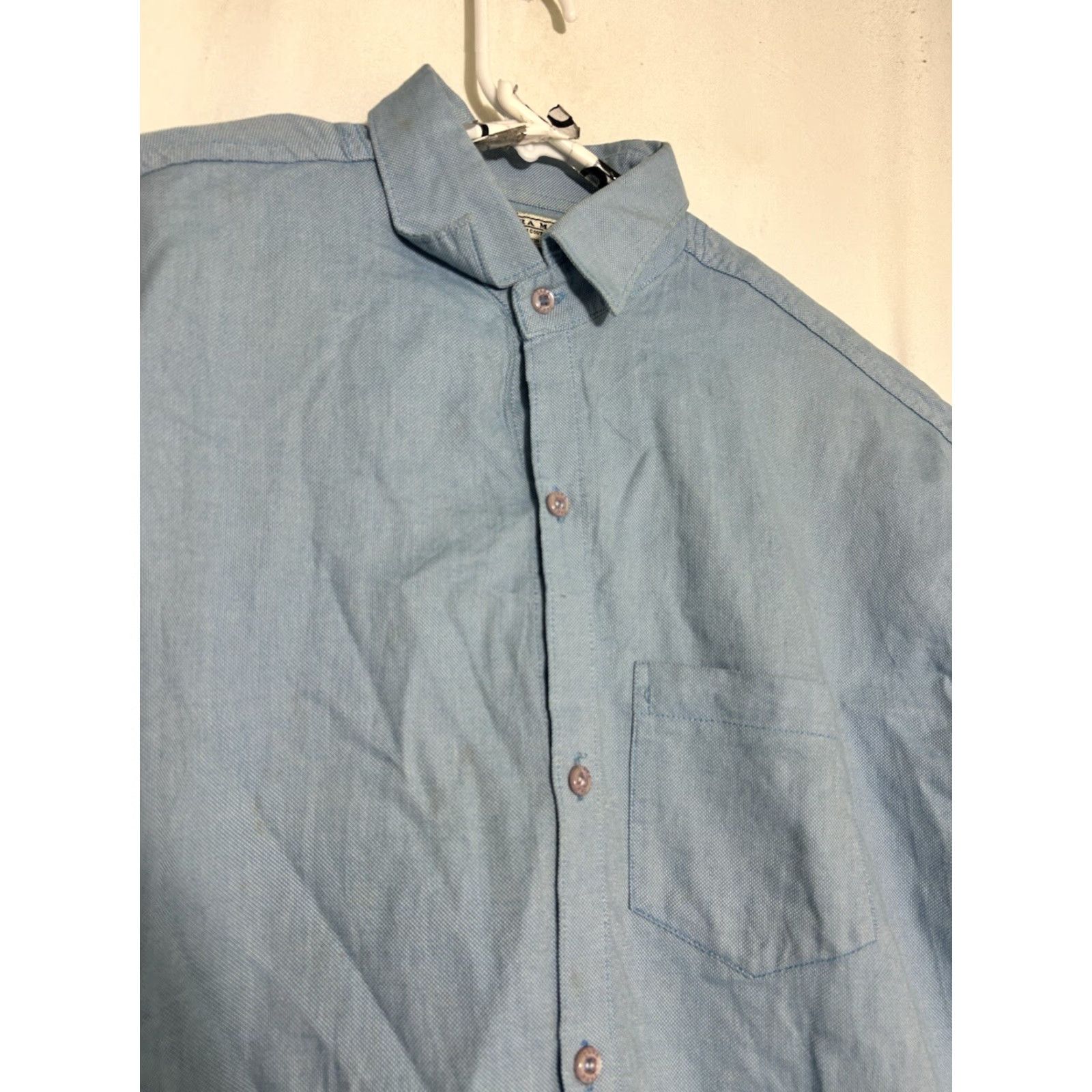 Zara Zara Man Denim Shirt Button-Down Long Sleeve Blue Couture Slim Fit L Size Men Size US L / EU 52-54 / 3 - 3 Thumbnail